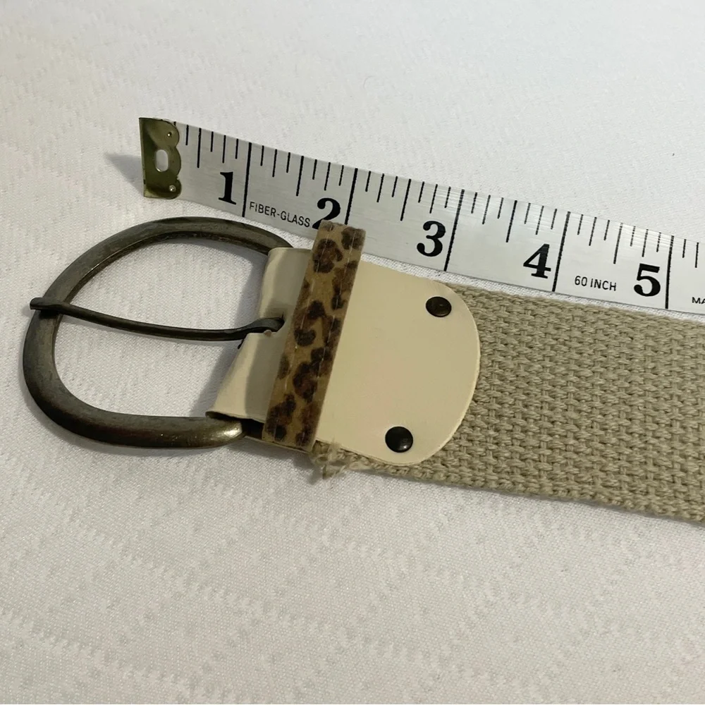 Leopard Print Belt with Tan‎ Strap